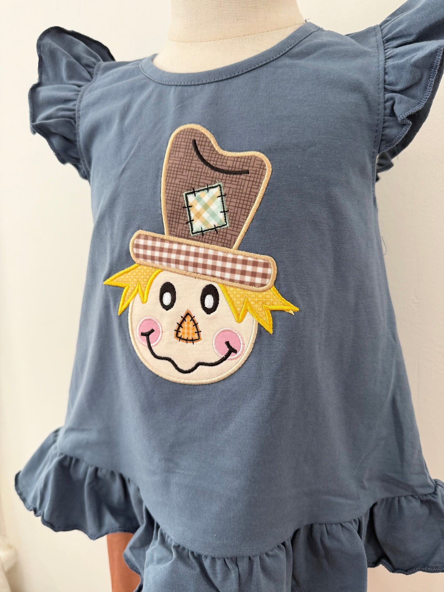 Scarecrow Appliqué Girl Set