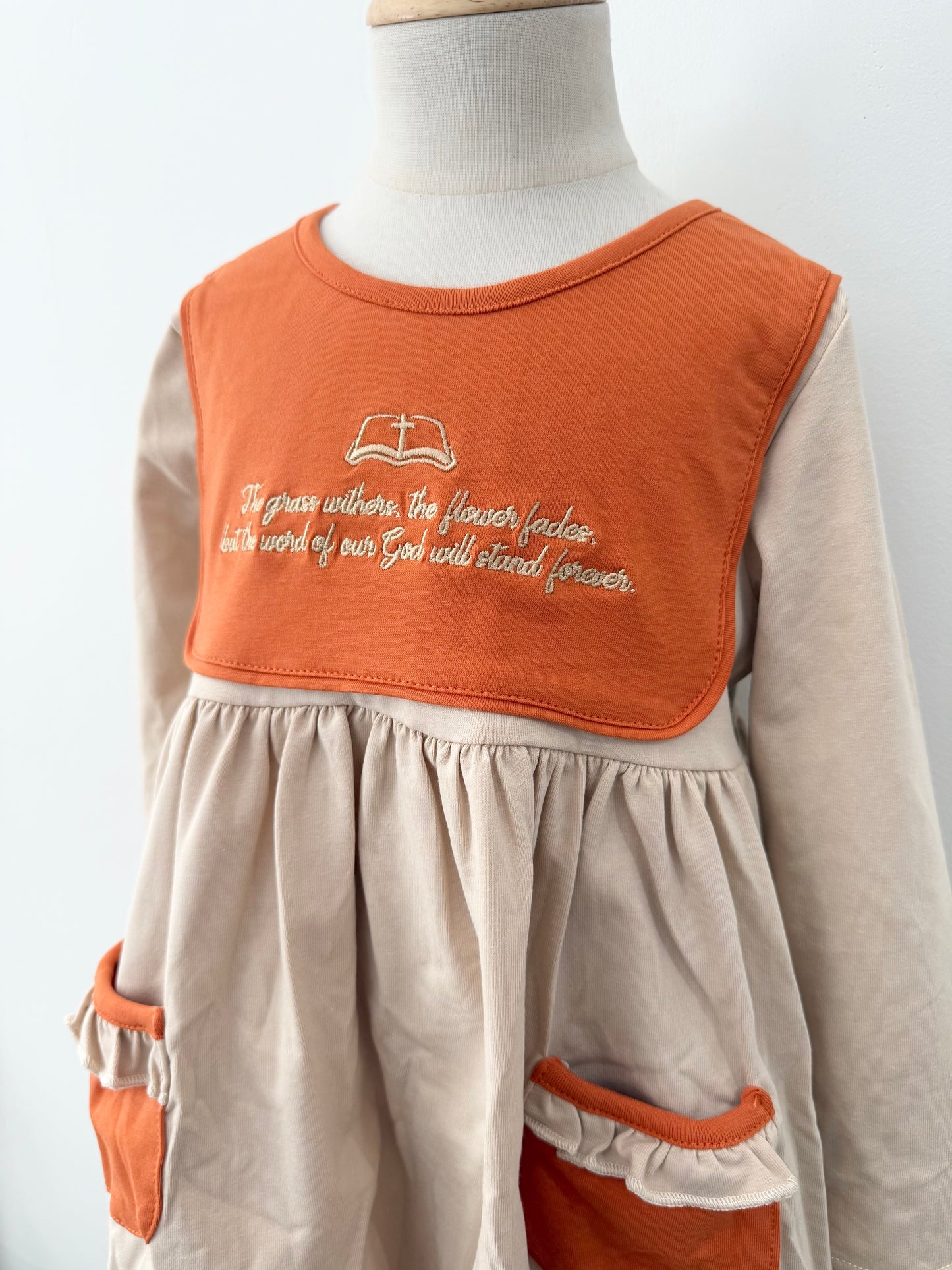 Isaiah 40:8 Embroidered Girl Set
