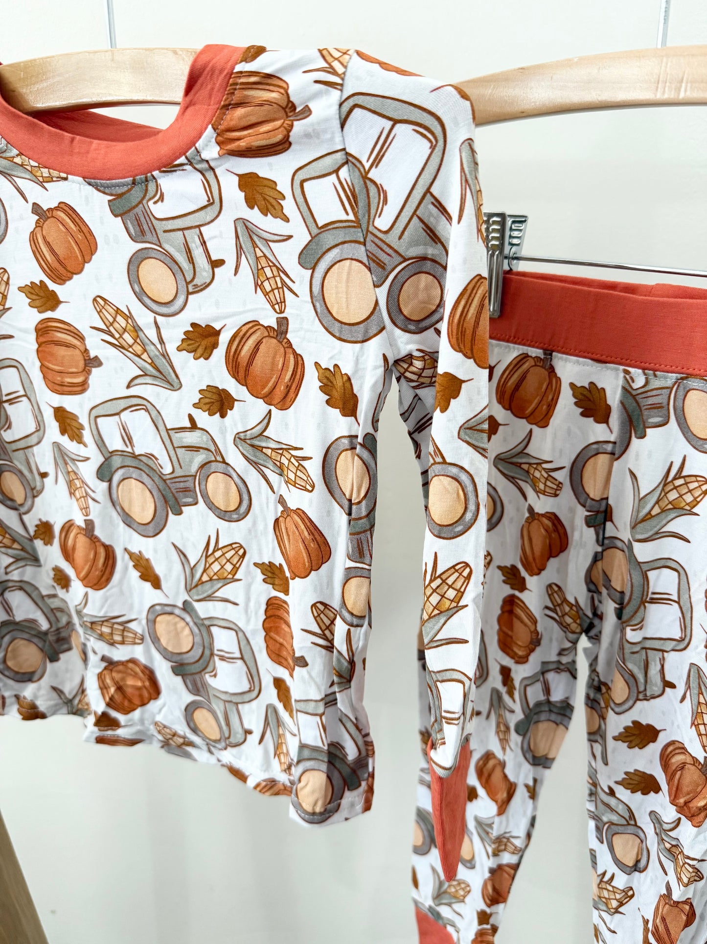 Tractors and Pumpkins Two-Piece Set