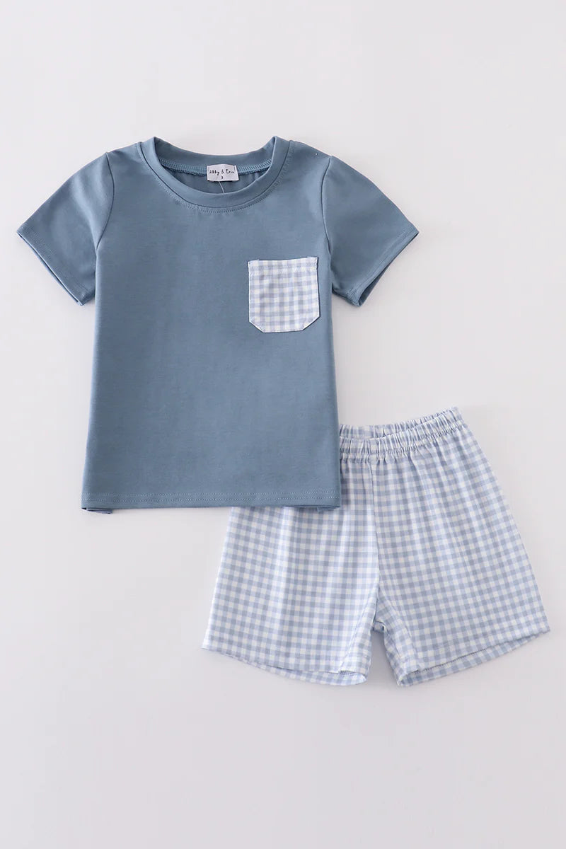 Boy’s Blue Gingham Set