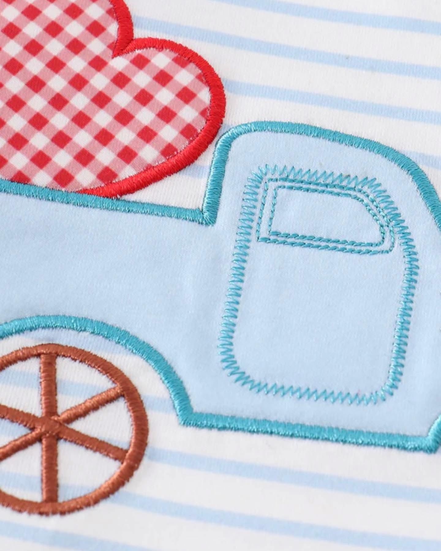 Boy’s Valentine Truck Romper