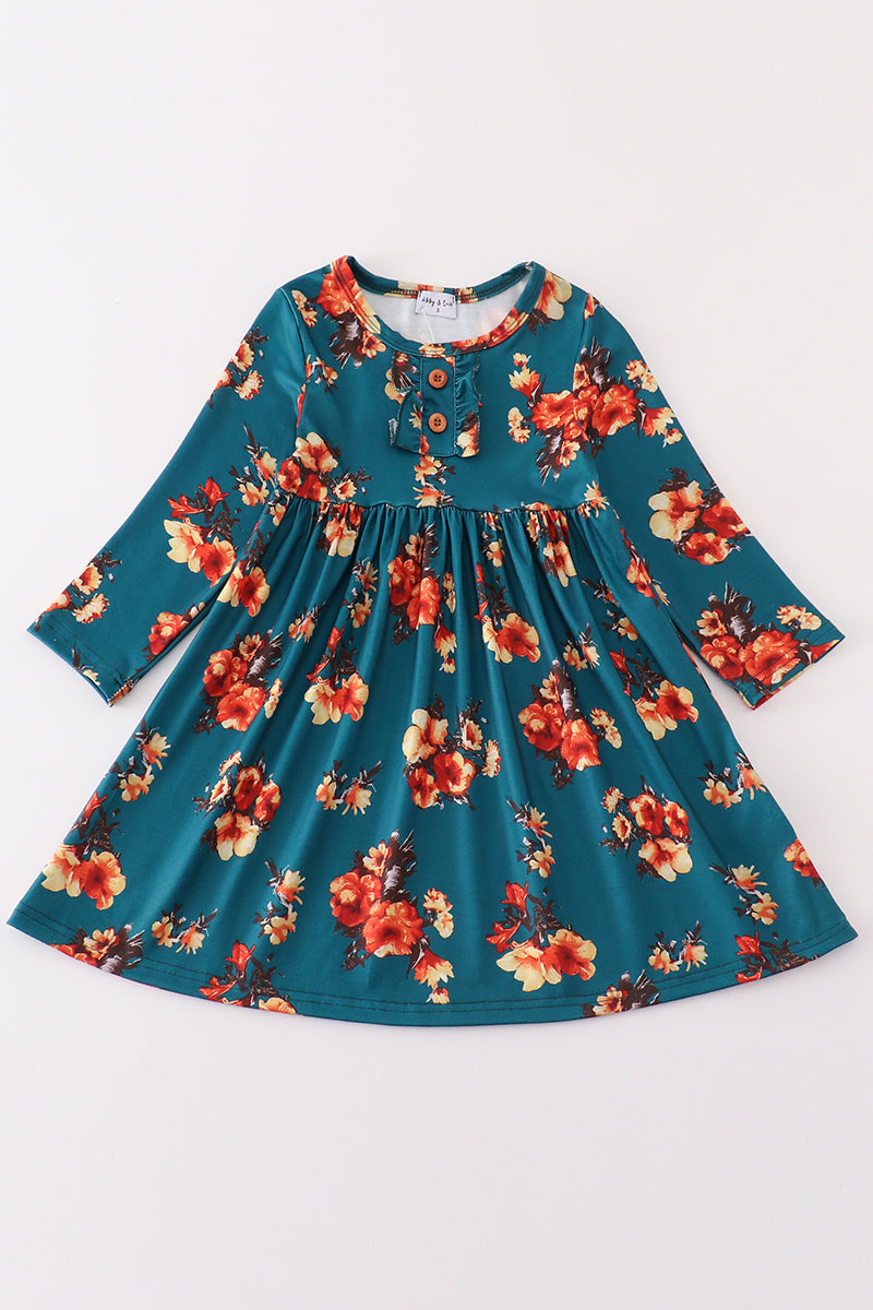 Fall Floral Girl’s Dress