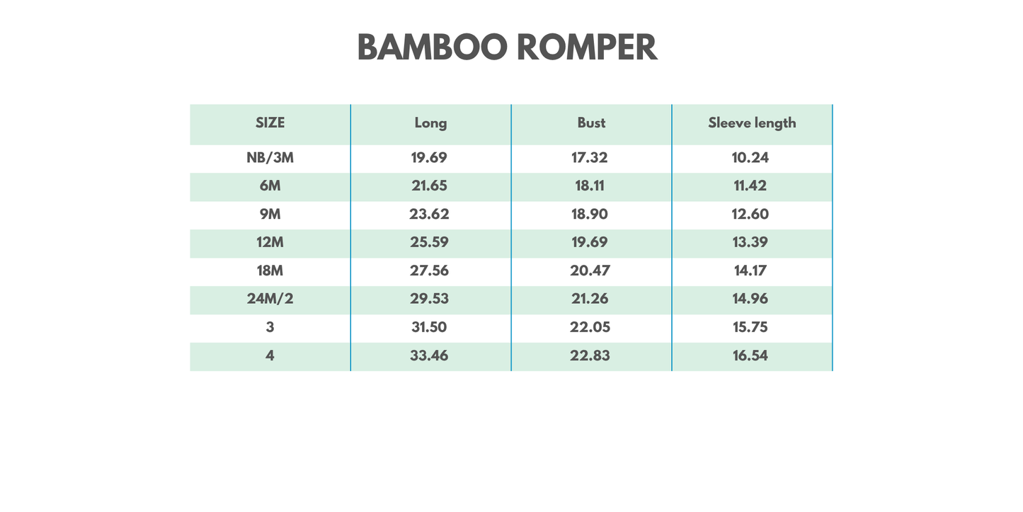 Blue character bamboo romper