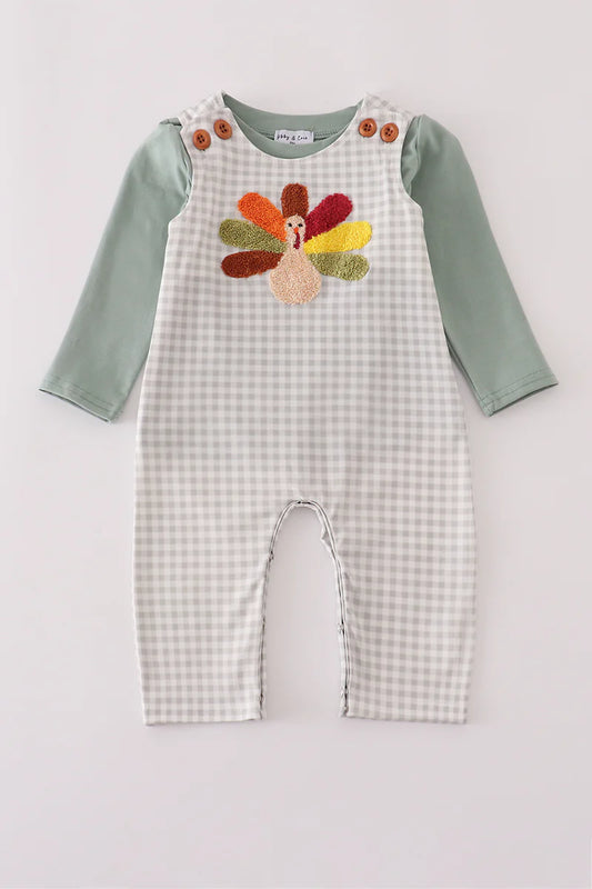 French Knot Turkey Romper