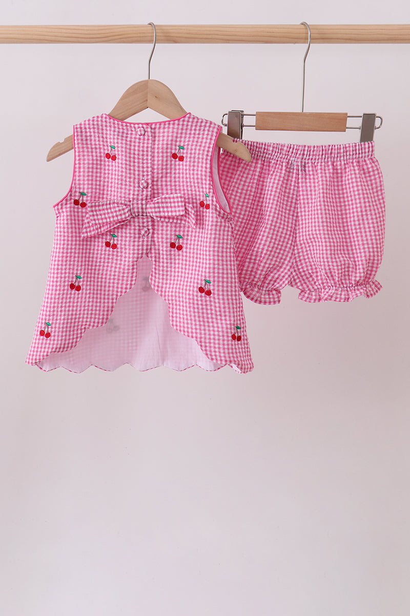 Cherry Seersucker Set