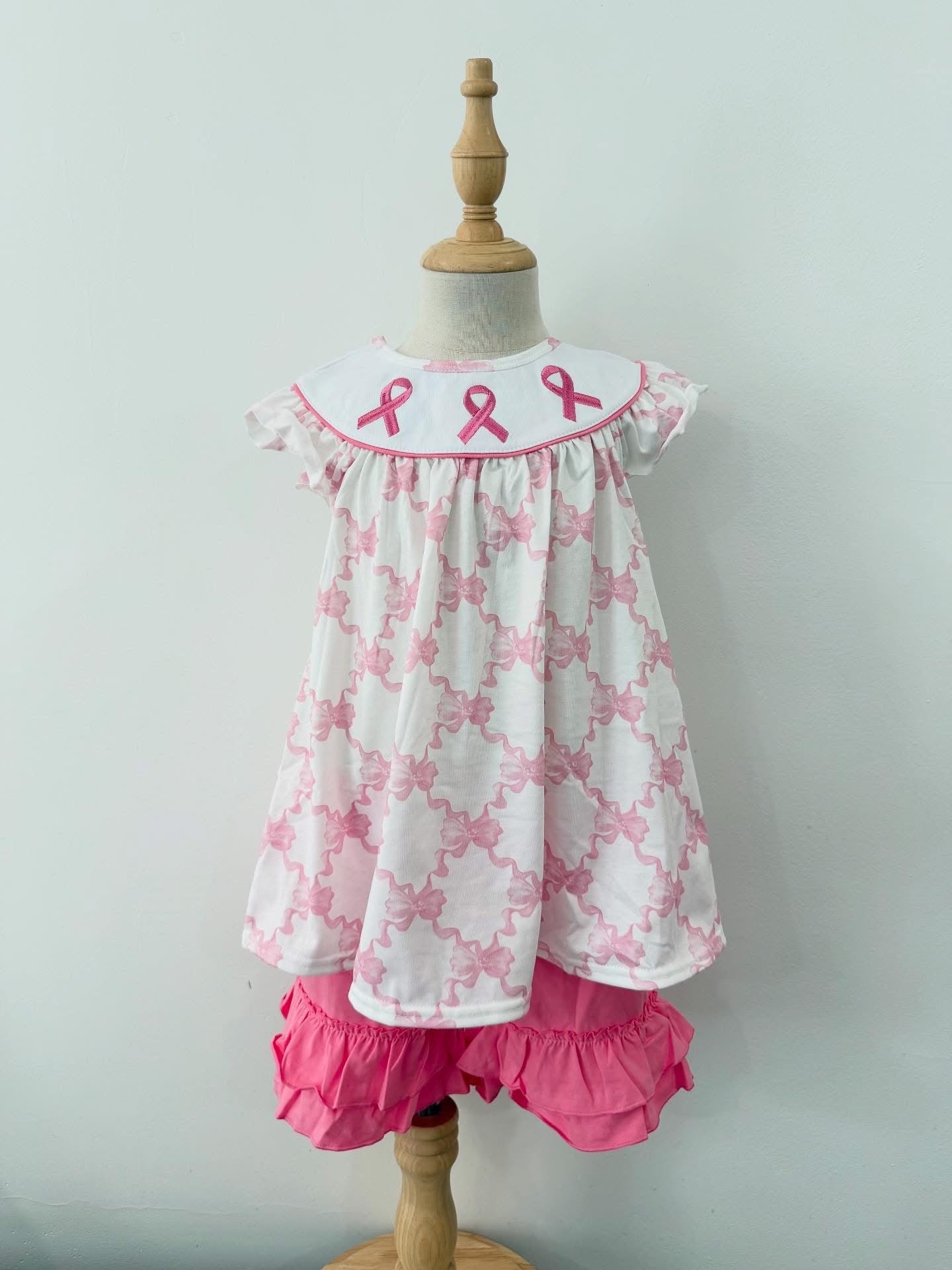 Breast Cancer Awareness Shorts Set