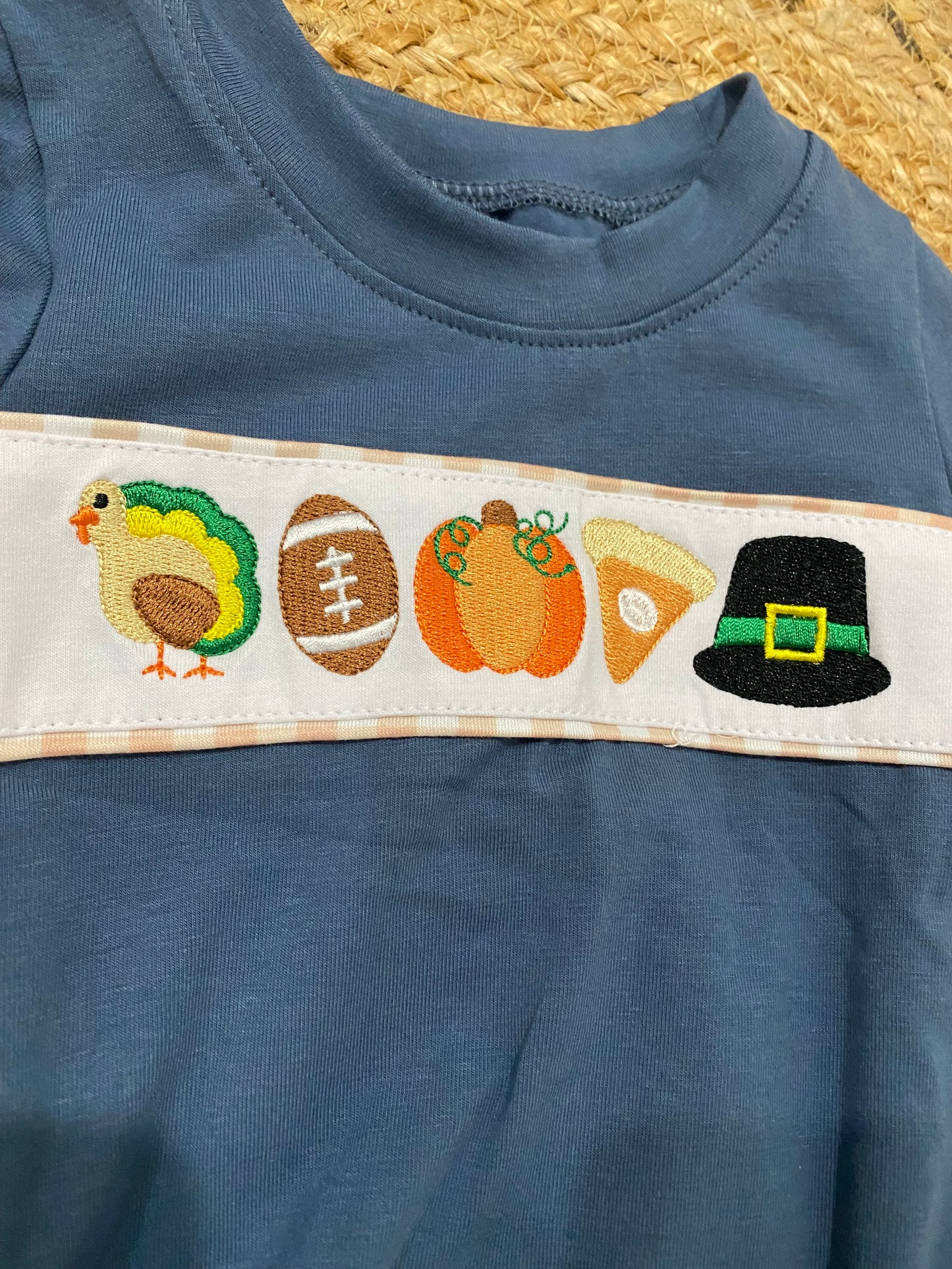 Boy’s embroidered Thanksgiving set