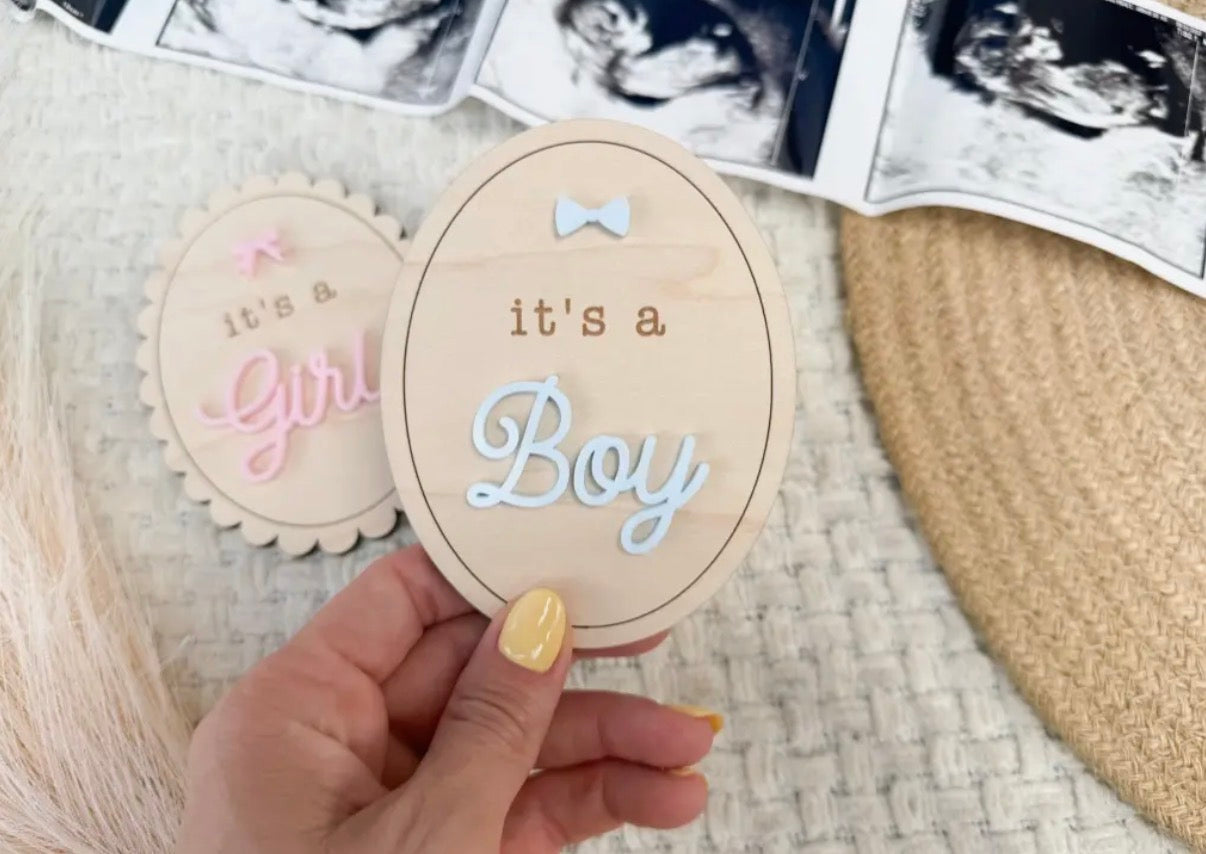Baby Gender Reveal Sign
