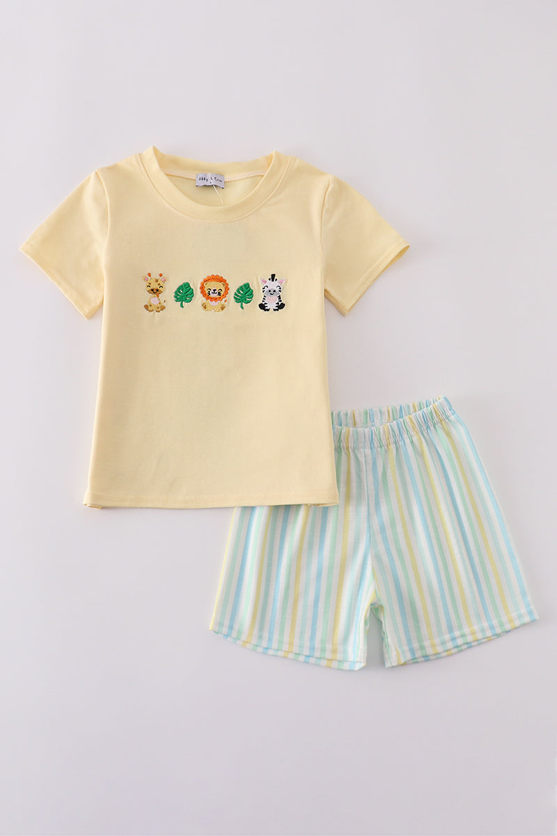 Zoo Embroidered Set