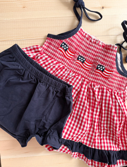 Smocked Flag Bloomer Set