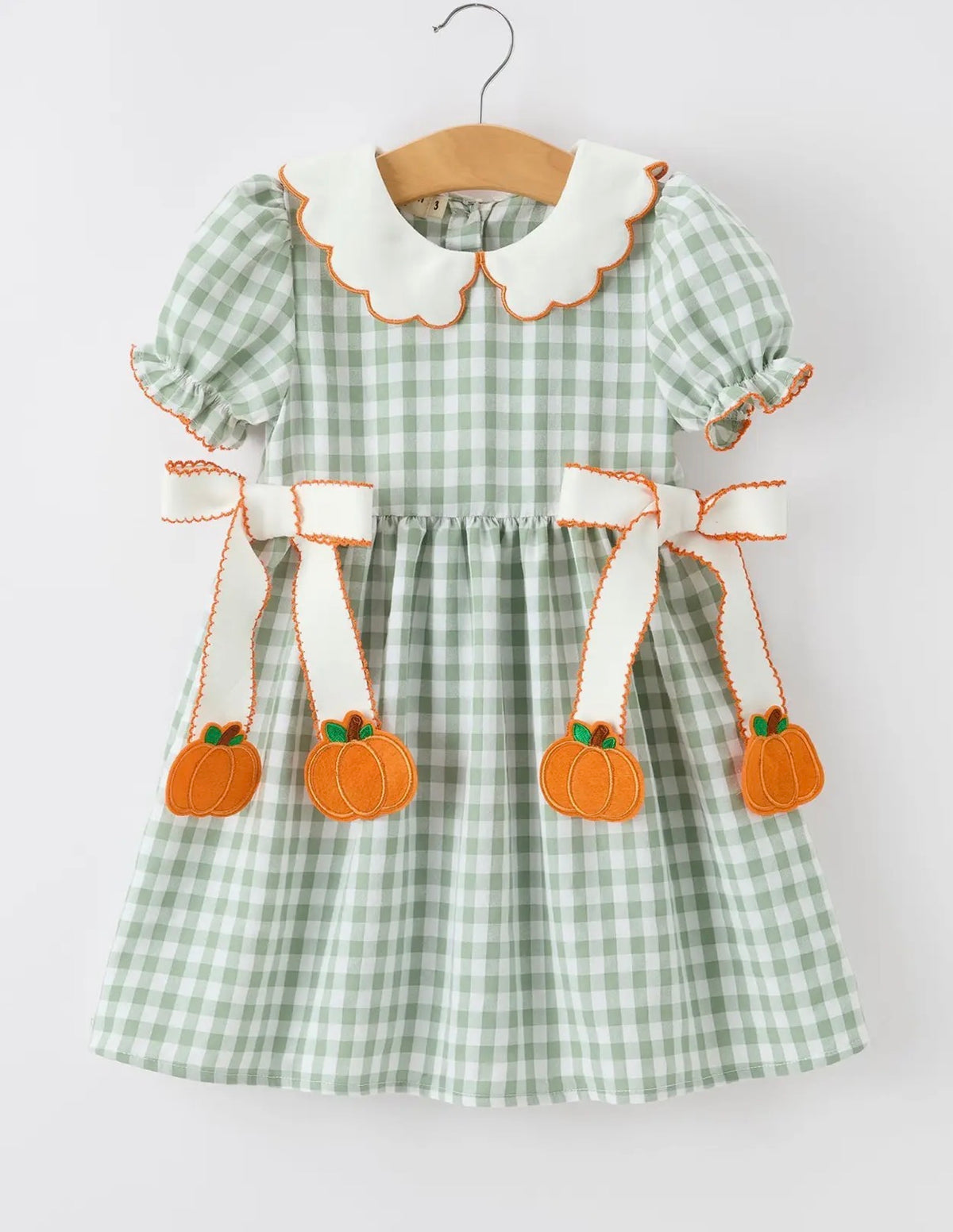 Pumpkin Gingham Dress