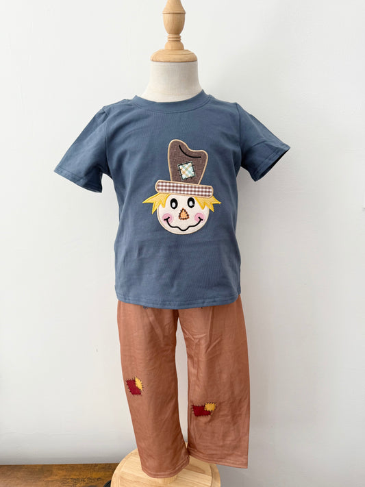 Scarecrow Appliqué Boy Set