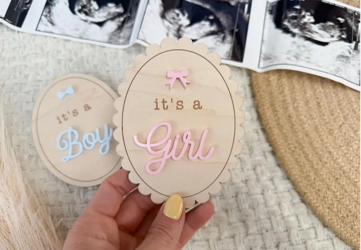Baby Gender Reveal Sign