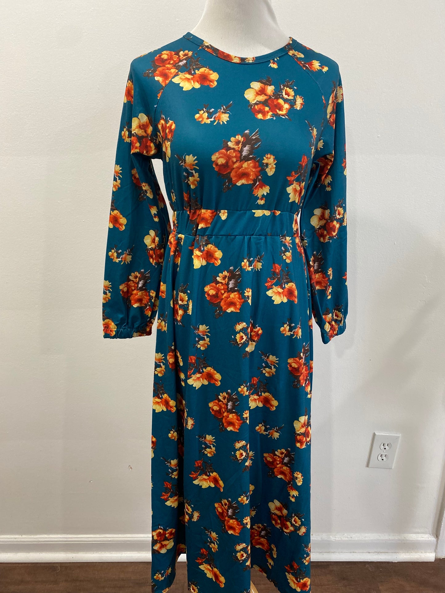 Fall Floral Mom Midi Dress