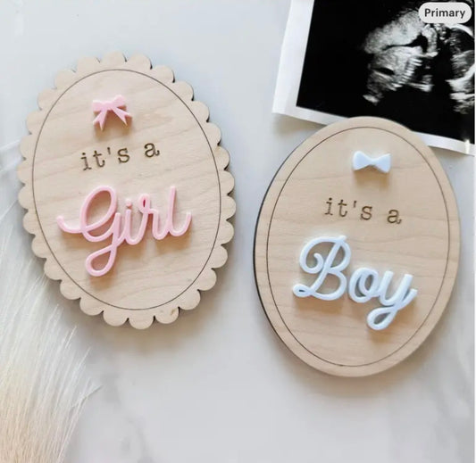Baby Gender Reveal Sign