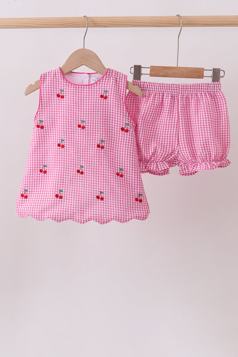 Cherry Seersucker Set