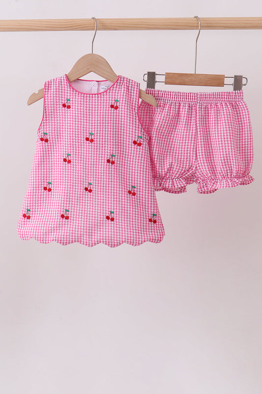 Cherry Seersucker Set