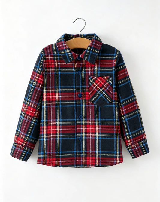 Boy’s Plaid Christmas Button Down