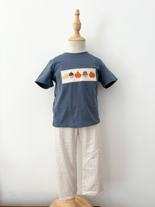 Fall Embroidered Boy Set