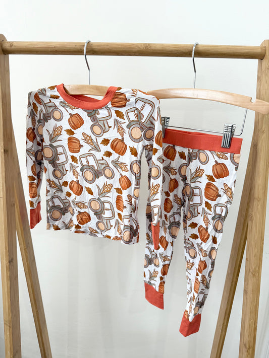 Tractors and Pumpkins Two-Piece Set