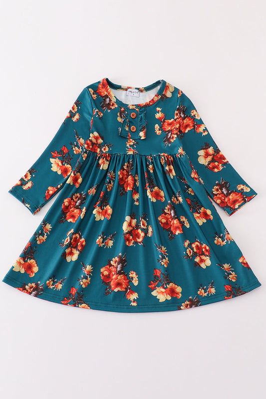 Fall Floral Girl’s Dress