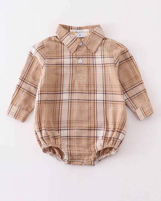 Boy’s Plaid Romper