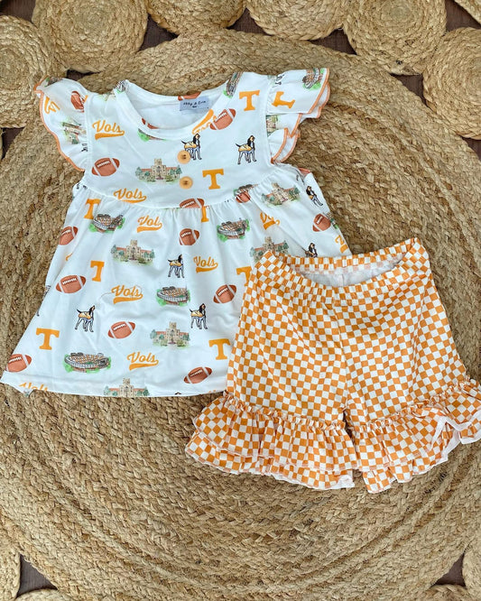 UT Ruffled Shorts Set