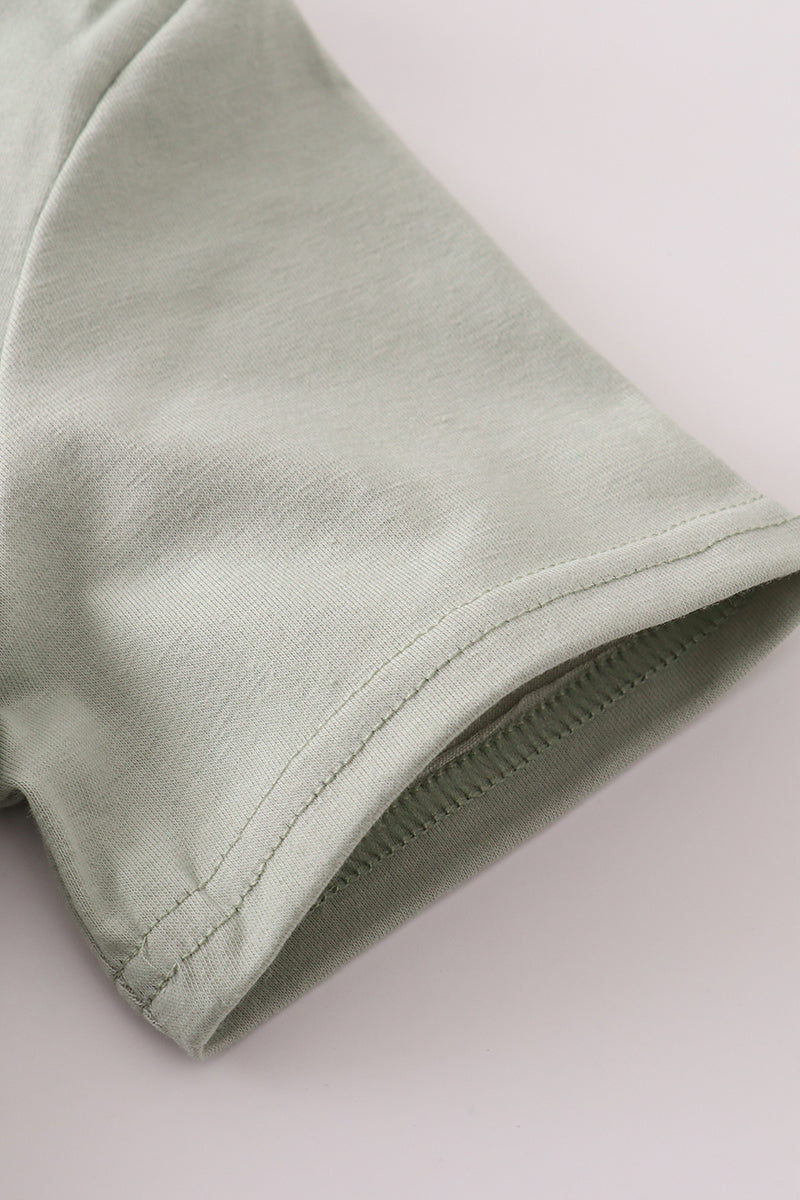 Puppy embroidery smocked pants set