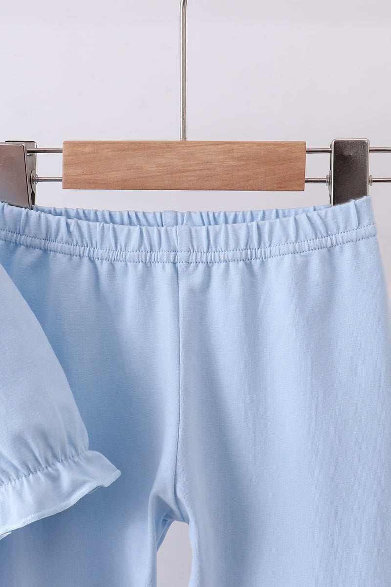 Blue floral pants set