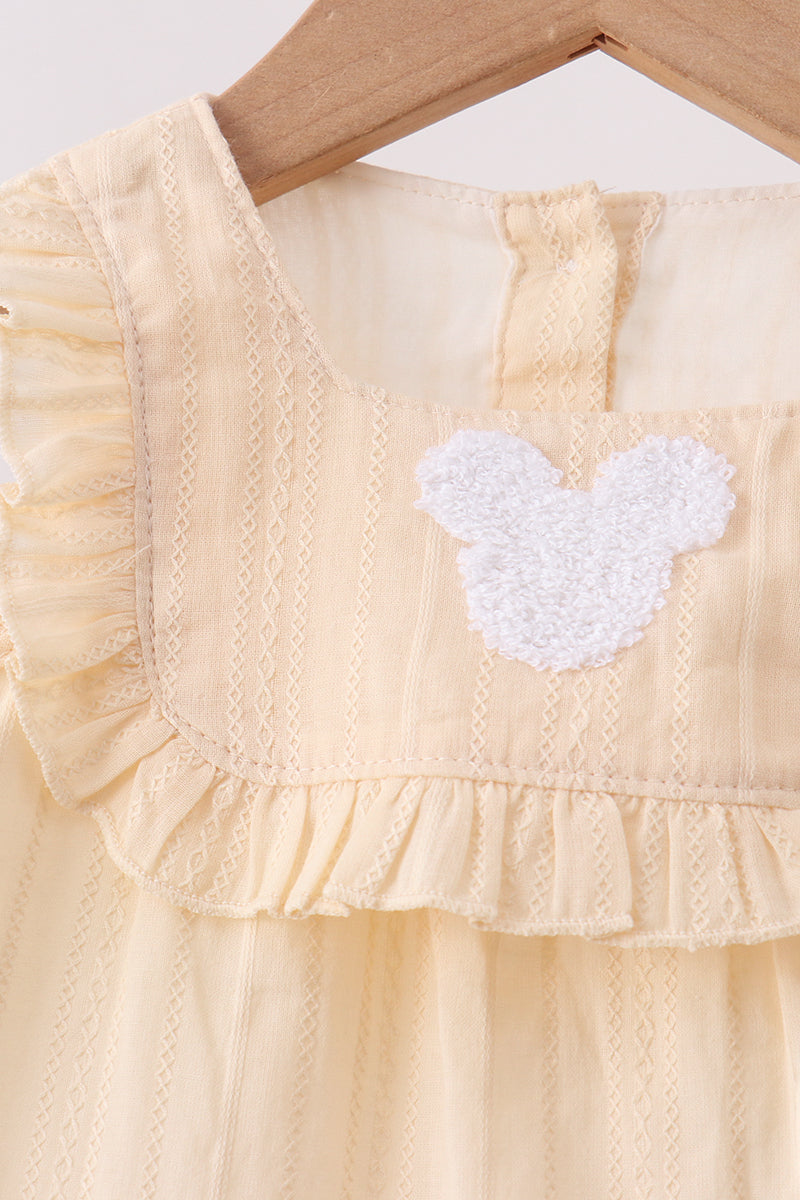 Oatmeal character french knot bloomer set
