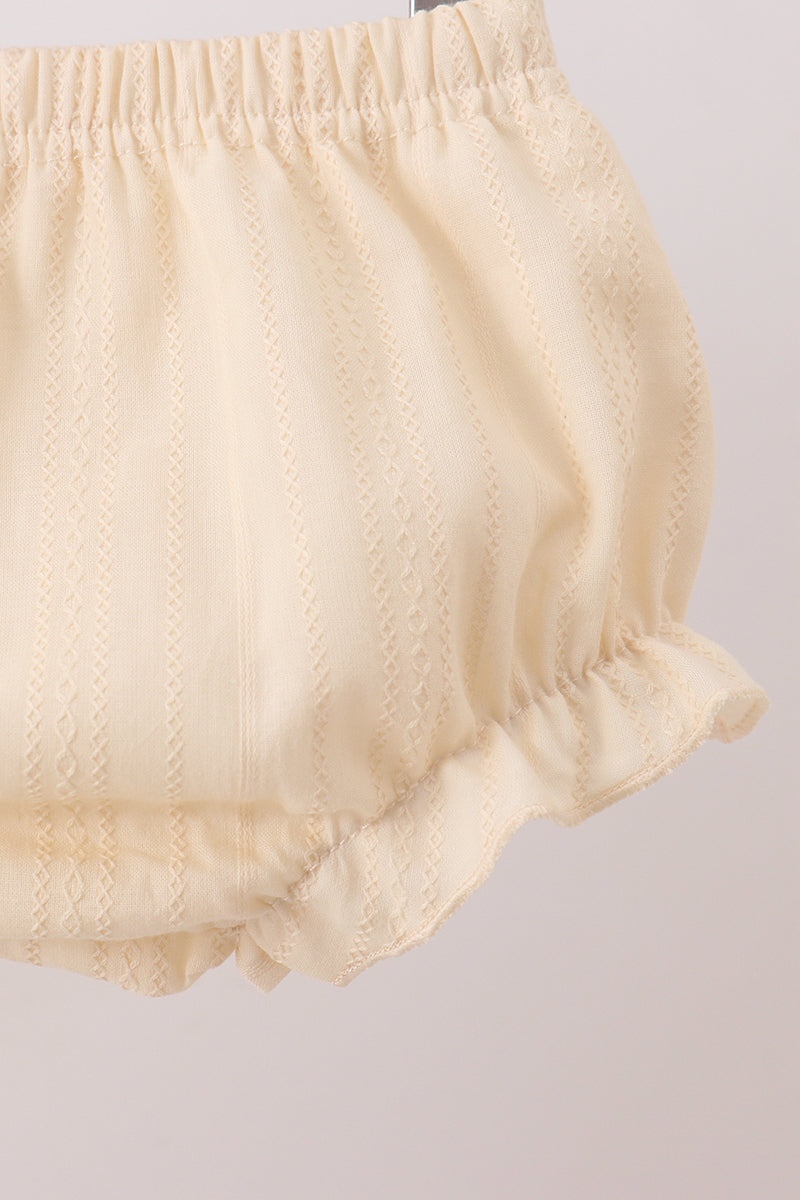Oatmeal character french knot bloomer set