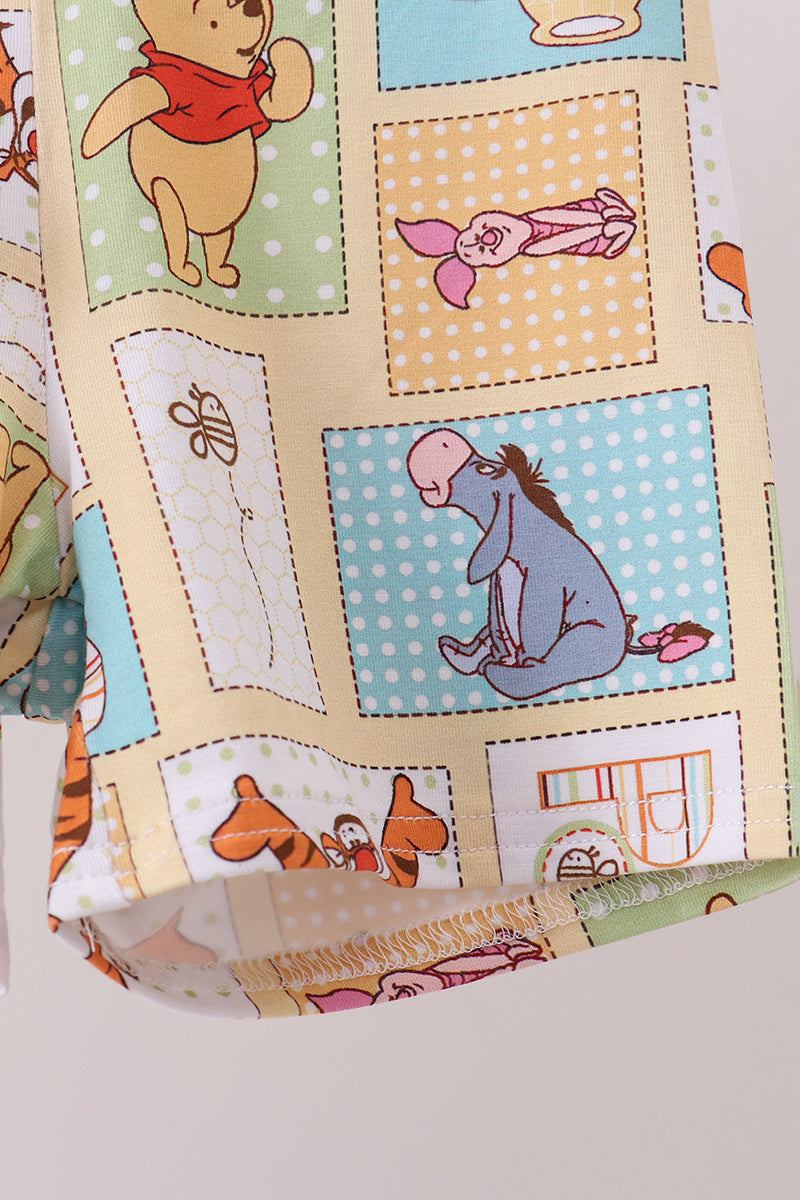 Yellow winnie the pooh bamboo pajama set