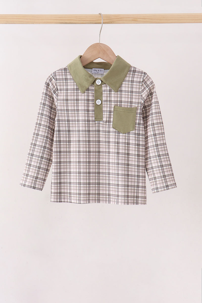Oat Olive Plaid Button Shirt