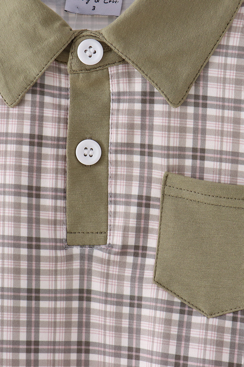 Oat Olive Plaid Button Shirt