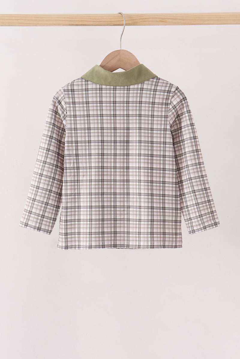 Oat Olive Plaid Button Shirt