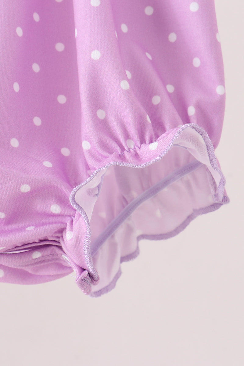 Purple Bucket Candy Embroidery Ruffle Bubble