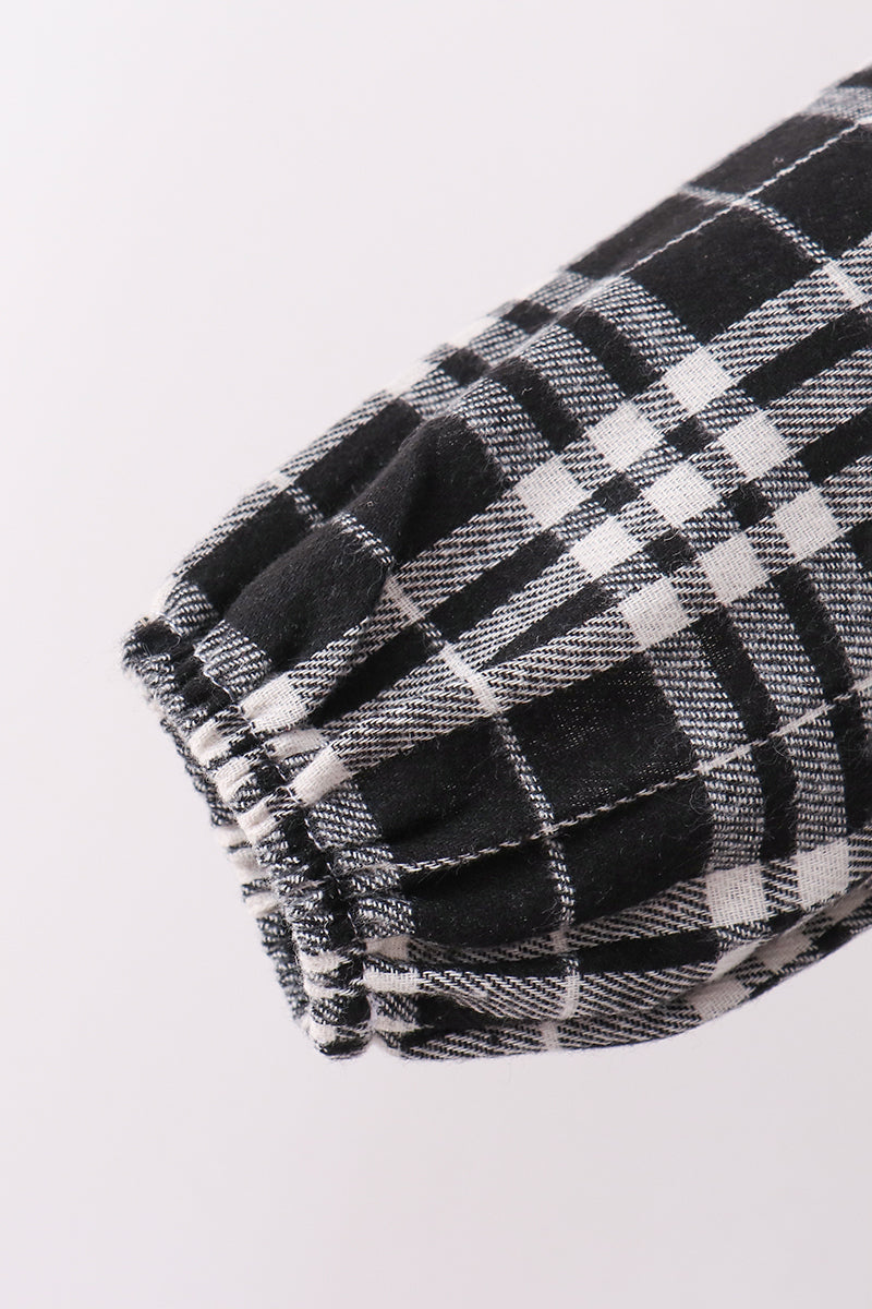 Black&white plaid dress